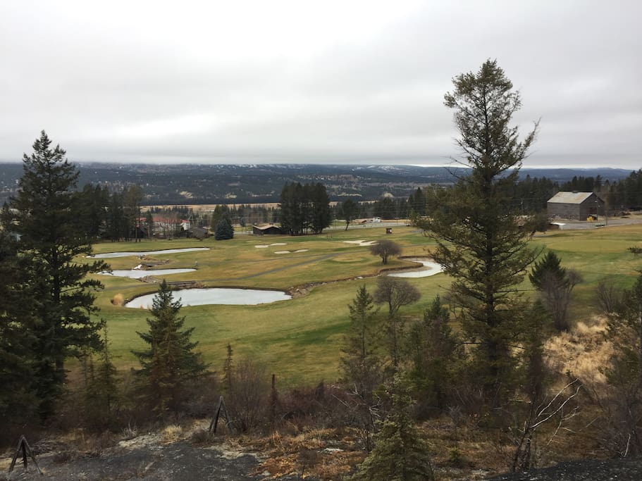 View of the house on the first tee of Mountainside golf course