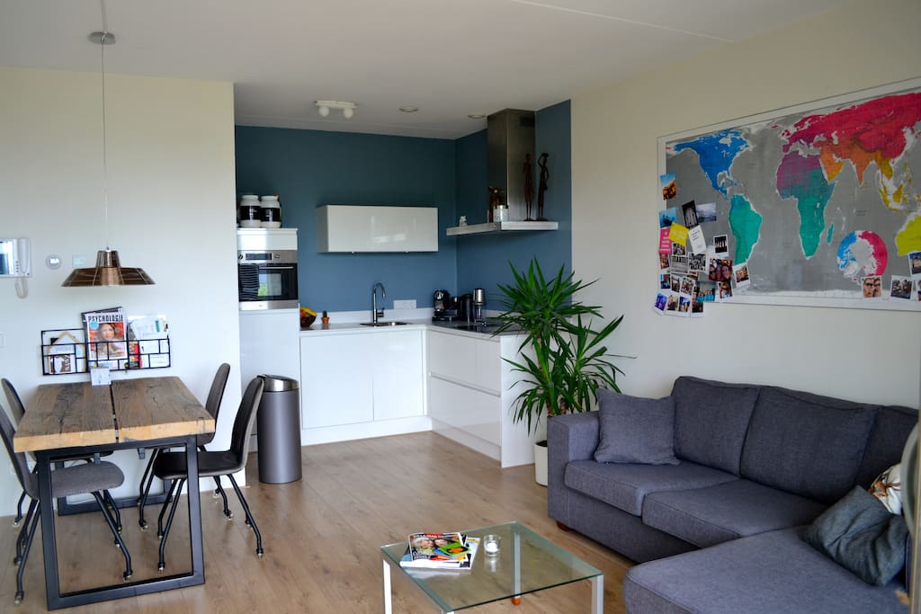 Living and kitchen