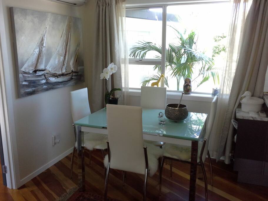 The dining area