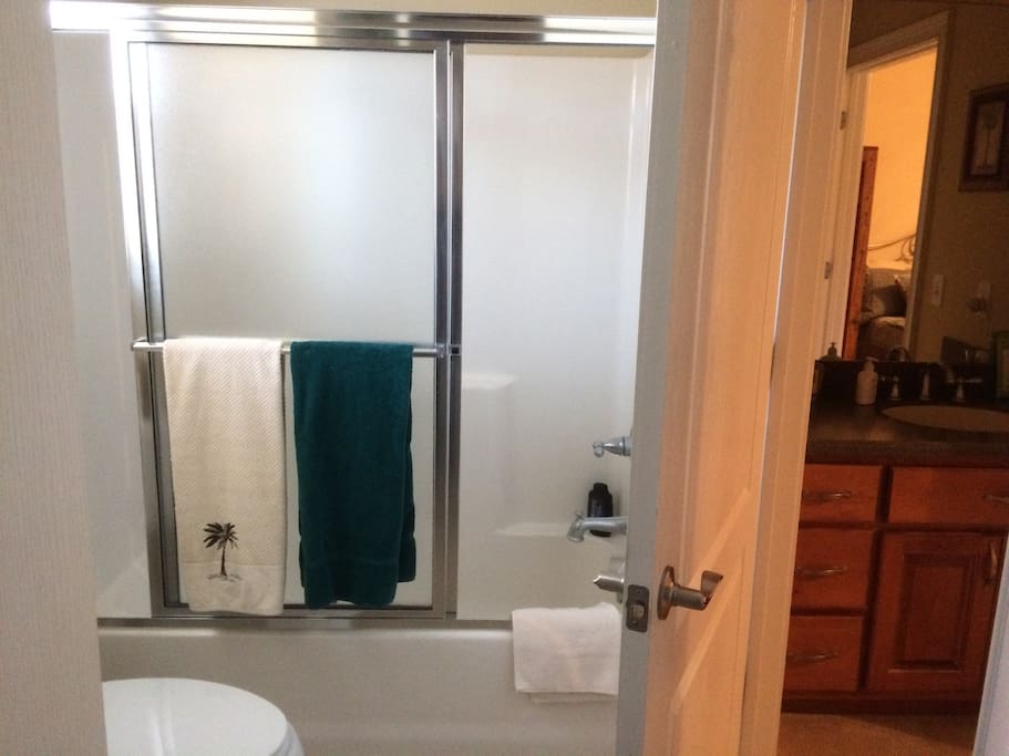 Shared shower, toilet Jack& Jill