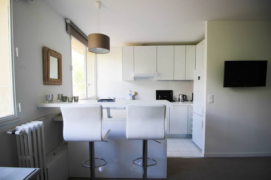 The bar with two chairs