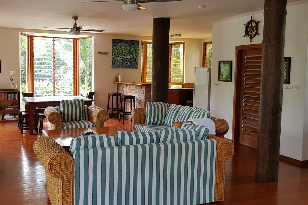 Open Lounge, Dining, Kitchen Area