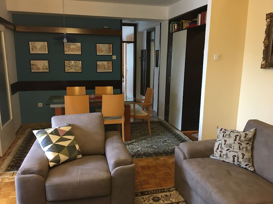 View from the living room towards bedrooms.