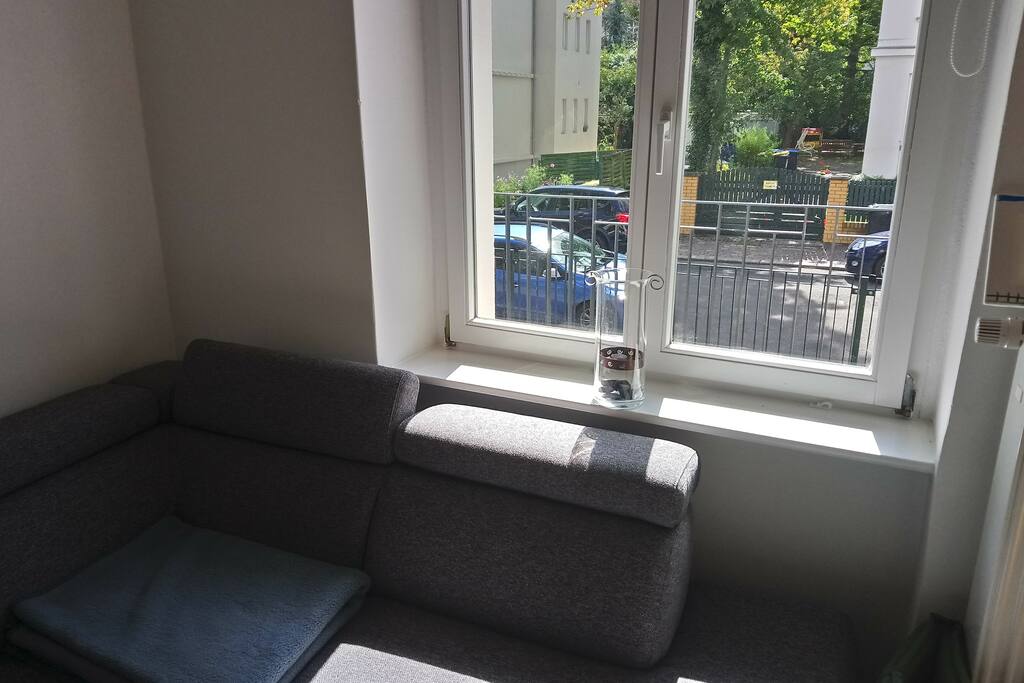 Aussicht auf den Balkon