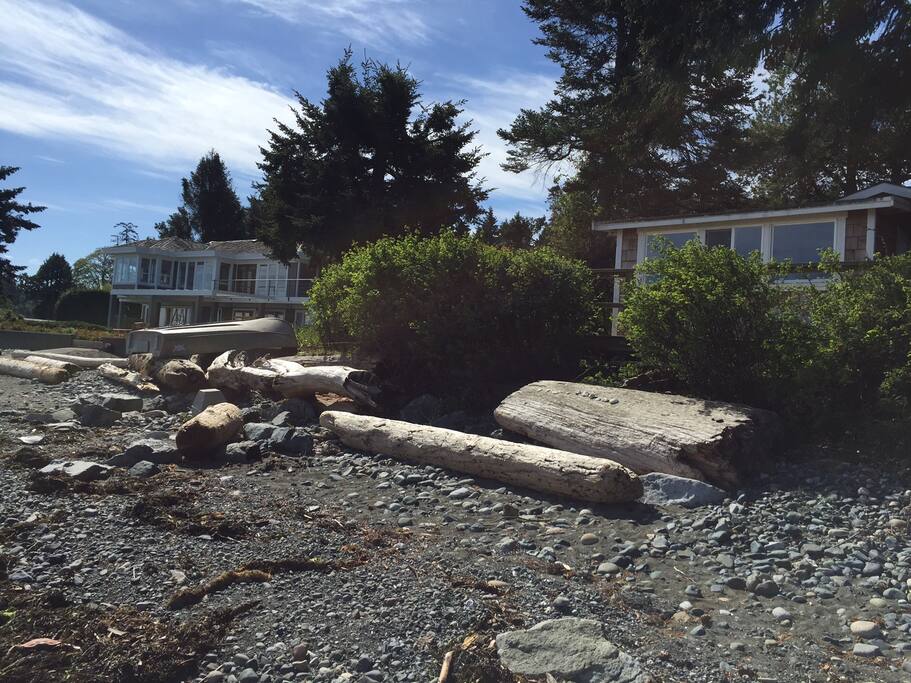 beach cottage from the beach- on the right