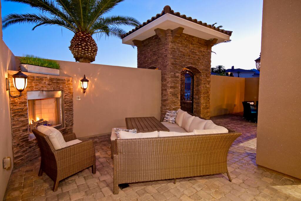 Front Terrace with Fireplace