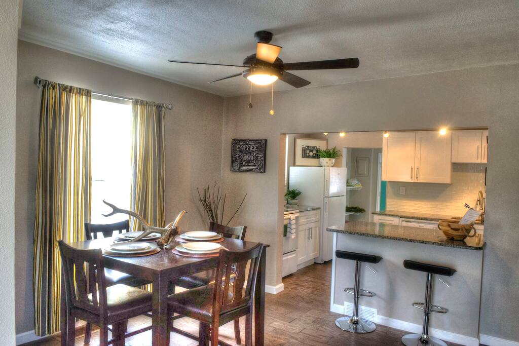 Dining table and bar