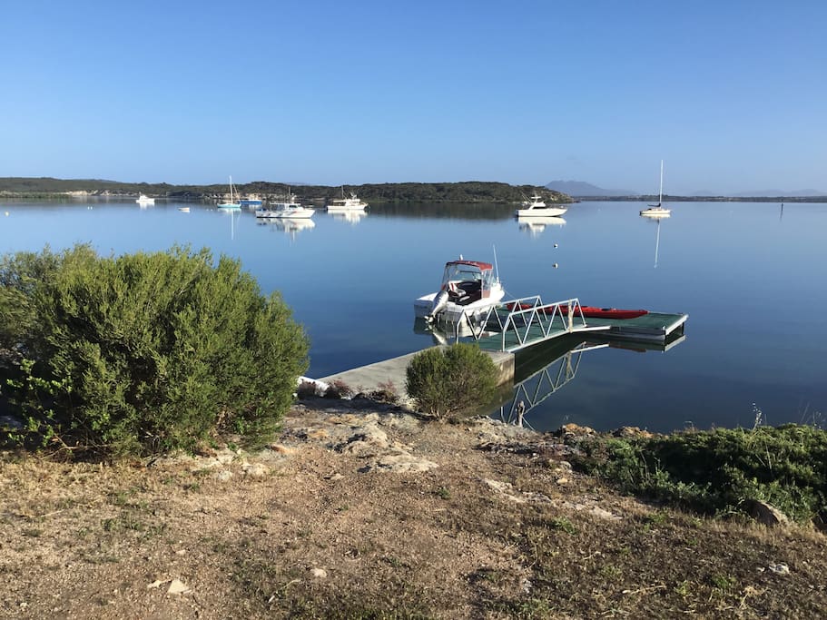 The jetty and pontoon are part of the property. Perfect for an early morning kayak or bring your boat and launch from your own private spot.