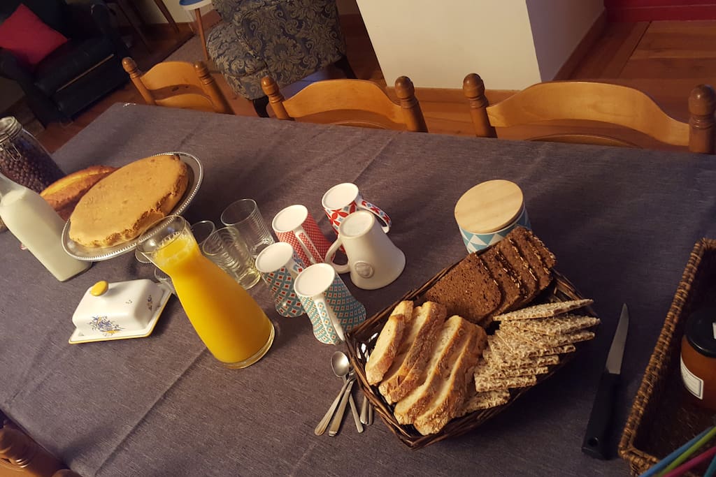 Exemple de petit déjeuner proposé