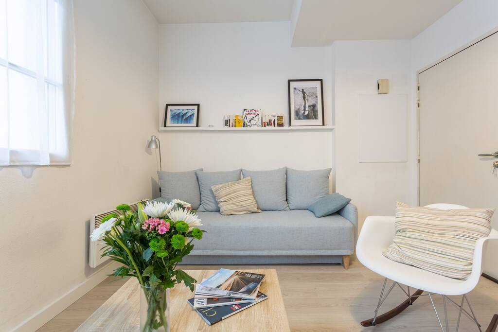 Modern living room with sofa