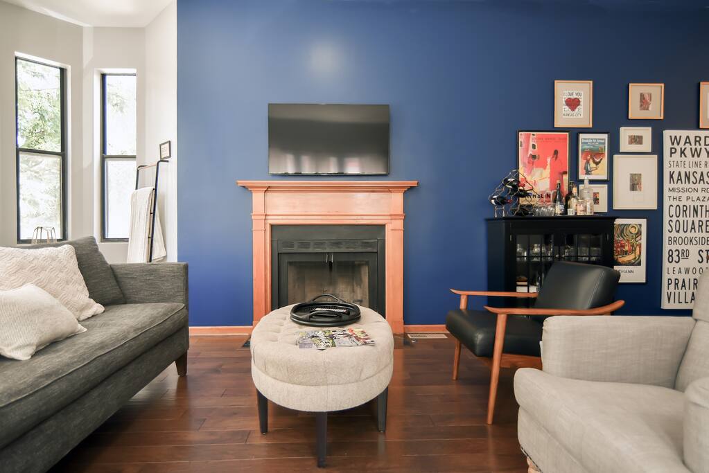 Plenty of seating for conversation or nights with Netflix
