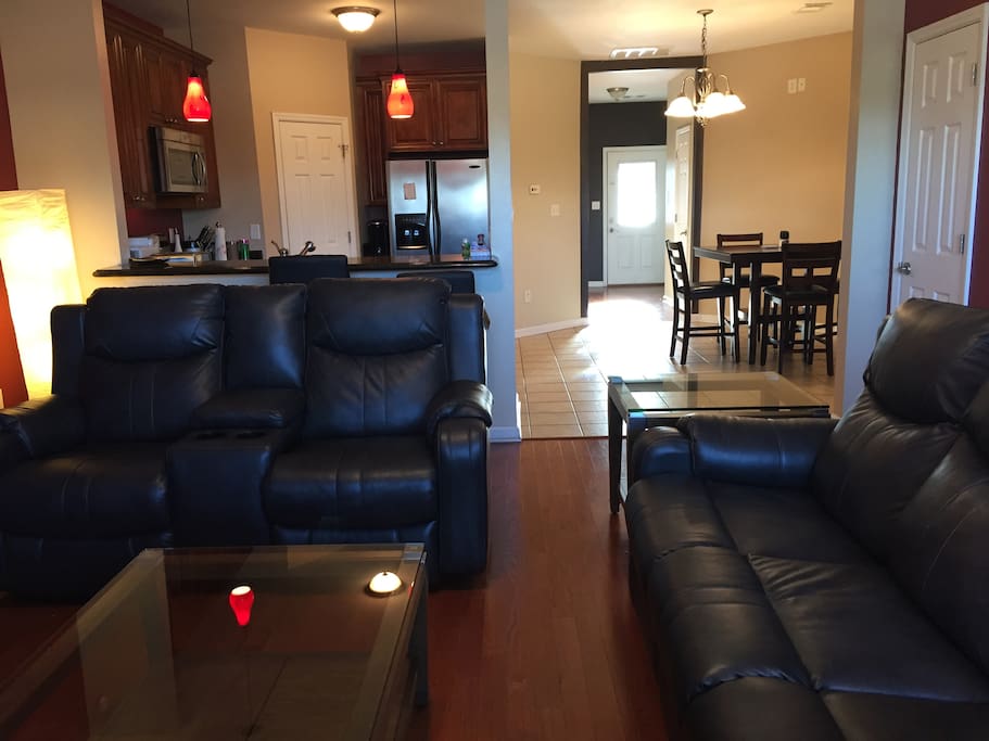 View of Living Room Kitchen and Dinning Room