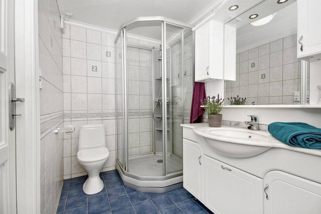 The bathroom.