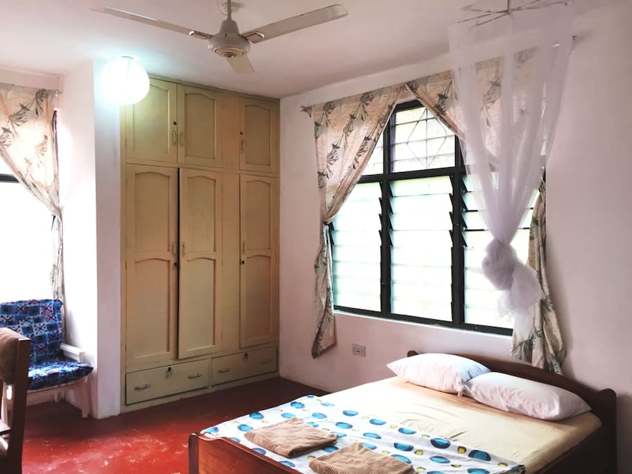 The room with plenty of light and natural air + fan
