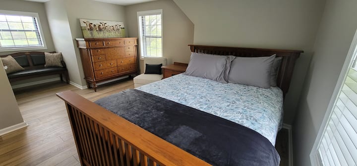 na poschodí druhá spálňa