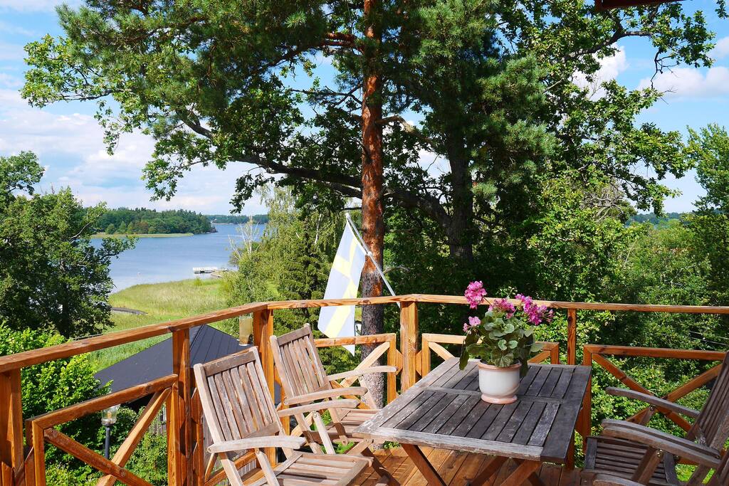 Beautiful balcony views of the Stockholm Archipelago