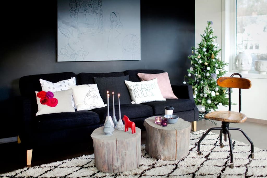 Relaxation spot in the living room during Xmas