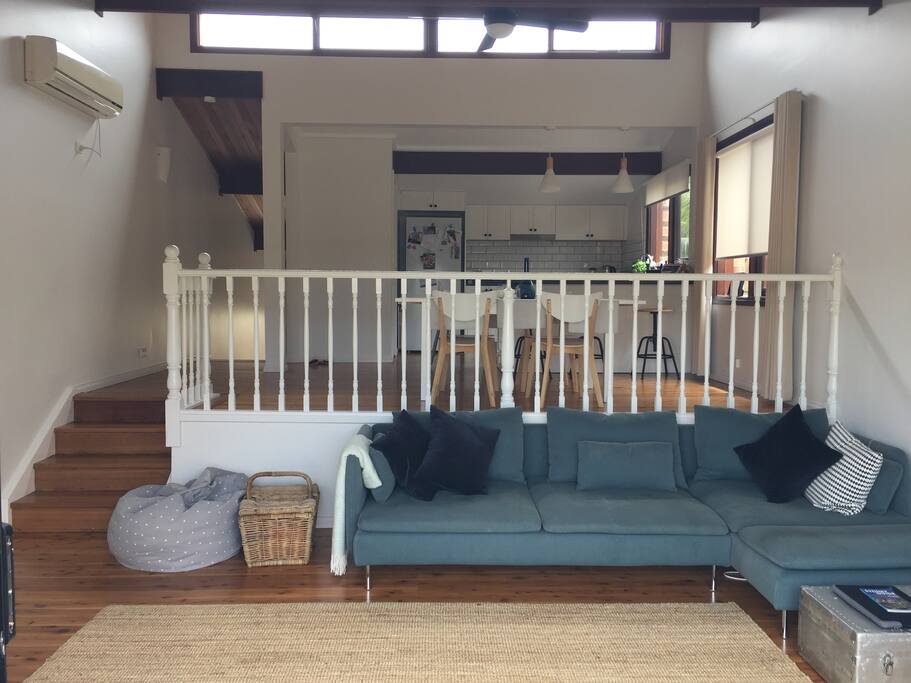 After a long day at the beach take a break and relax with your feet up in the wonderful lounge area in the living space
