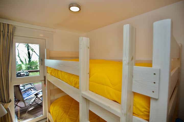 Bunk beds in downstairs bedroom