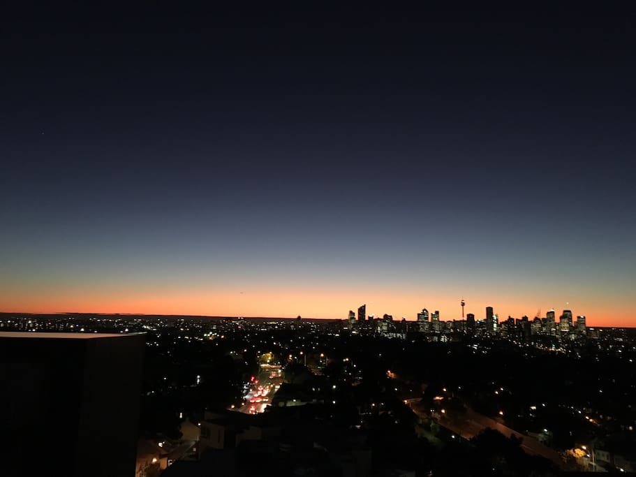 Actual sunset view from top roof garden