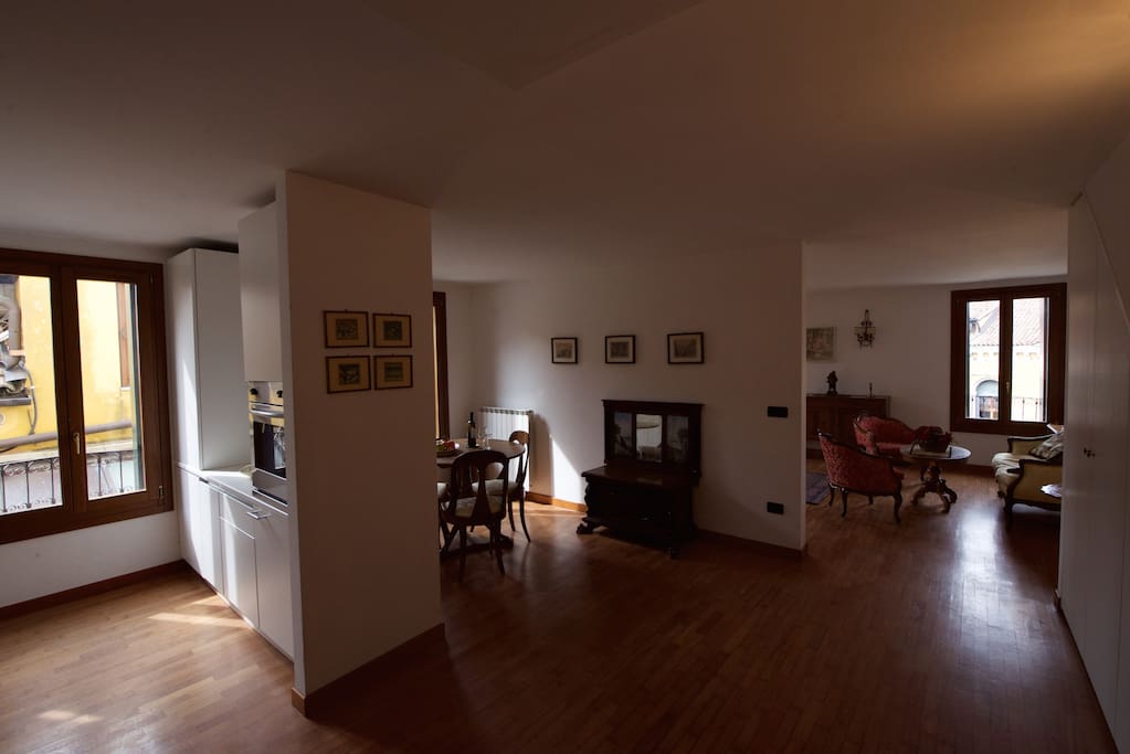 L'ampia area giorno