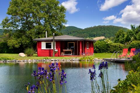 Romantic Wooden Lodge with new large natural pool