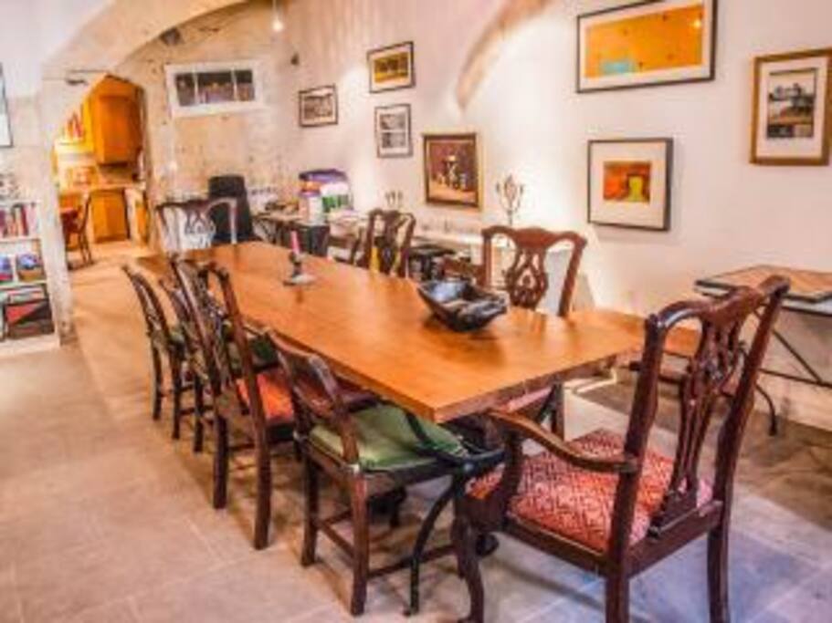 dining table from entry to kitchen.