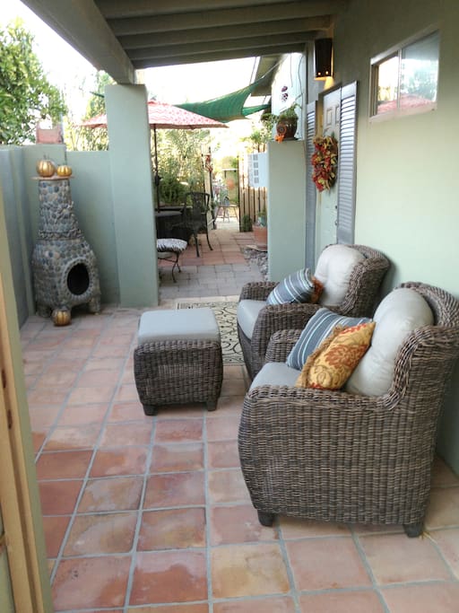 Large private patio