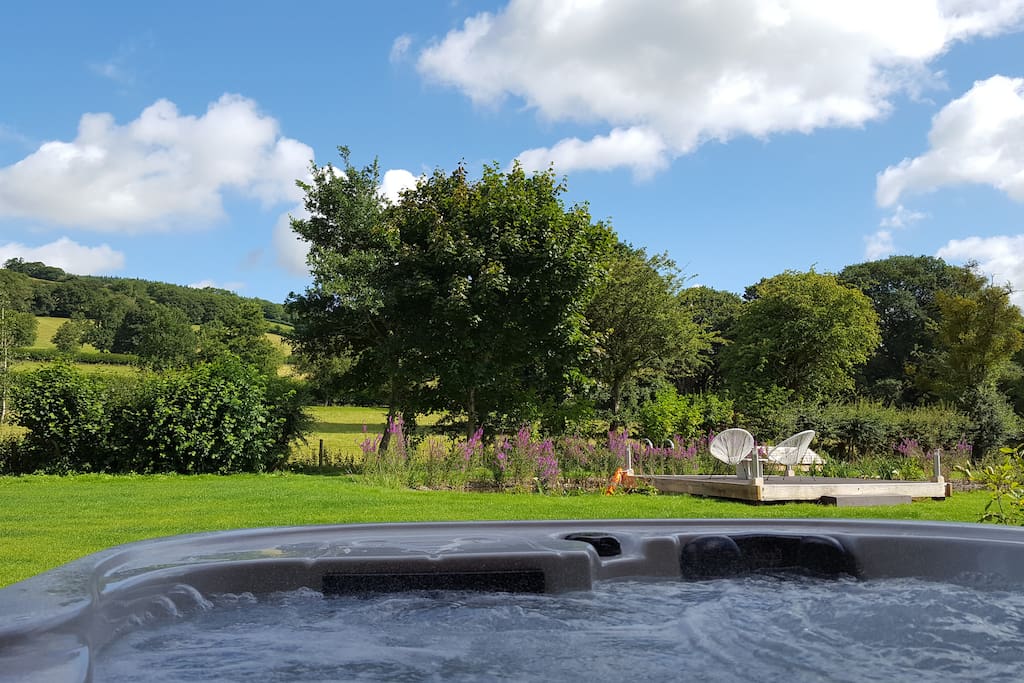 Take in the views of the Shropshire Hills from your private Hot Tub