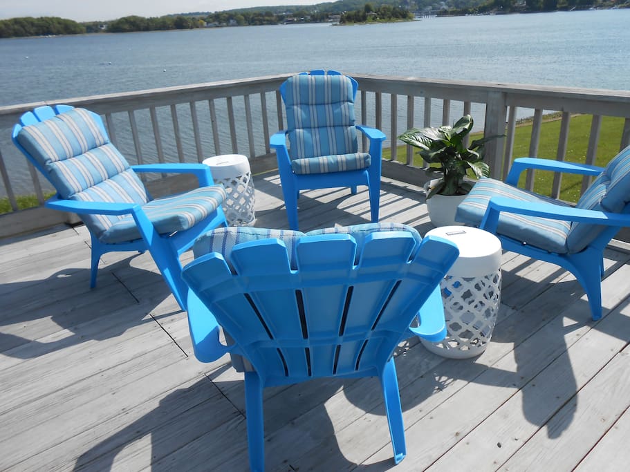 One of several seating areas on deck.
