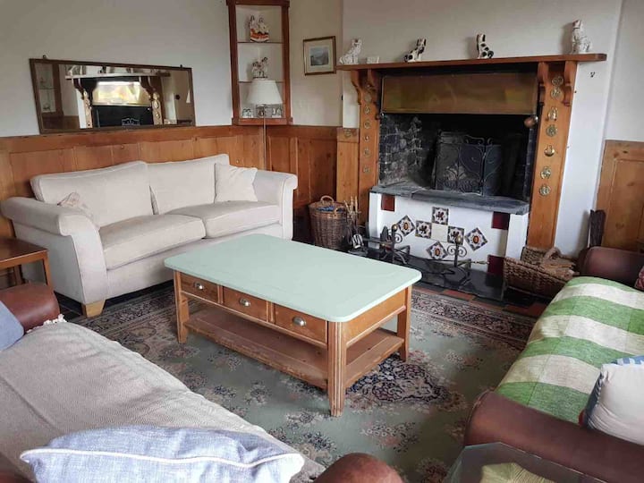 The Living Room with an open fire to relax around or watch tv (freeview)