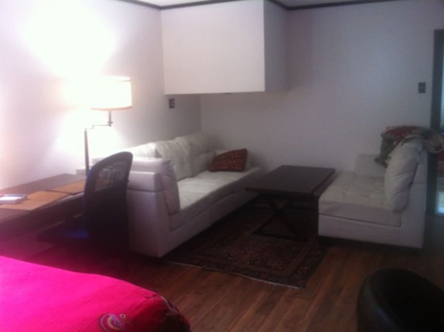 Your suite is in a daylight basement, but you have lots of space to relax!