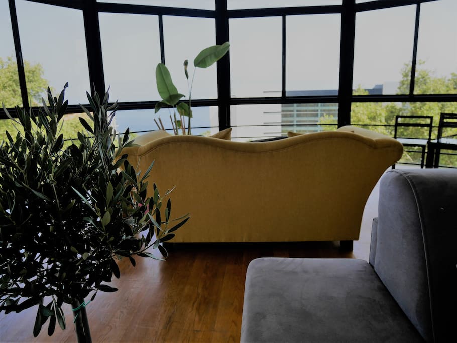Sala de Estar, sofá de leitura com Vista Mar
