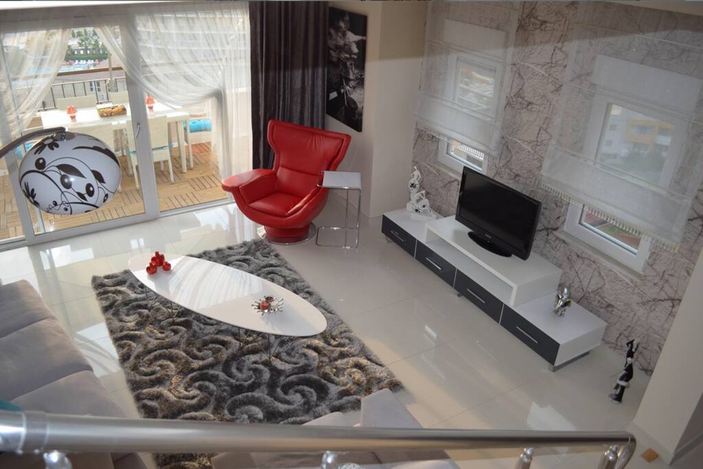 Living room with sea view