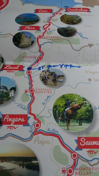 Saint Jean sur mayenne sur la vélo francette à proximité de Laval (gare tgv)