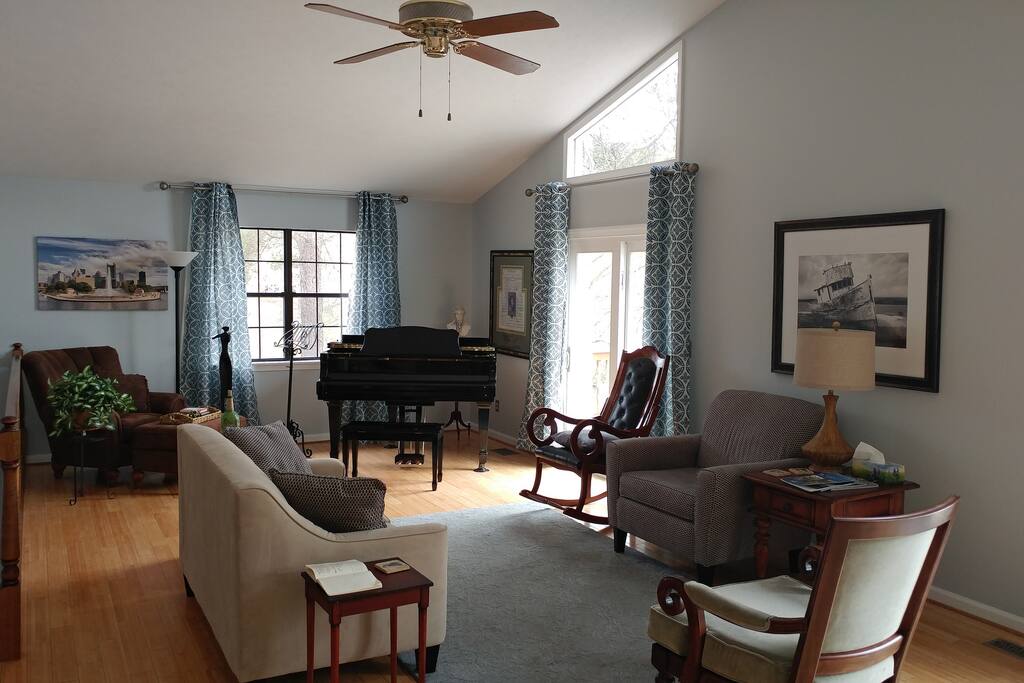 The upstairs great room.