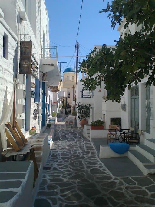 one road over the house