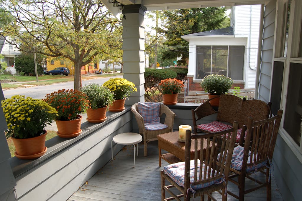 Spacious front porch