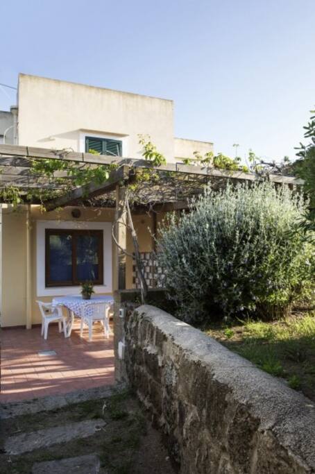 Spazio esterno di pertinenza con pergola
