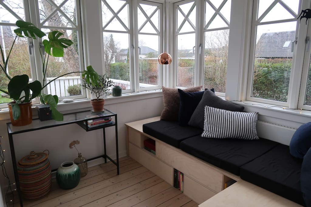 Garden living room with a beautiful view of the garden