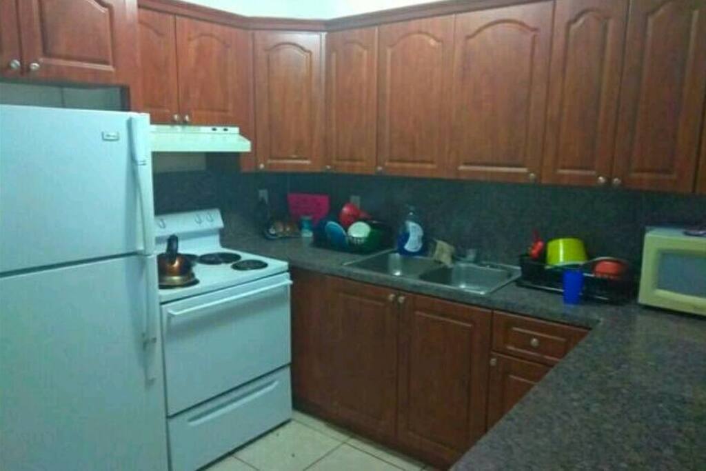 ONLY microwave and fridge use is allowed. The use of the stove is not included; only if you need to boil water.