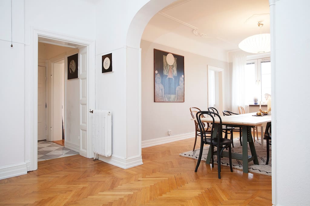 Dining room and large entrance hall