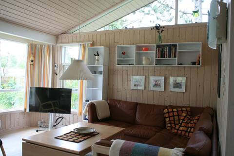 Large well-equipped holiday home near forest and beach.