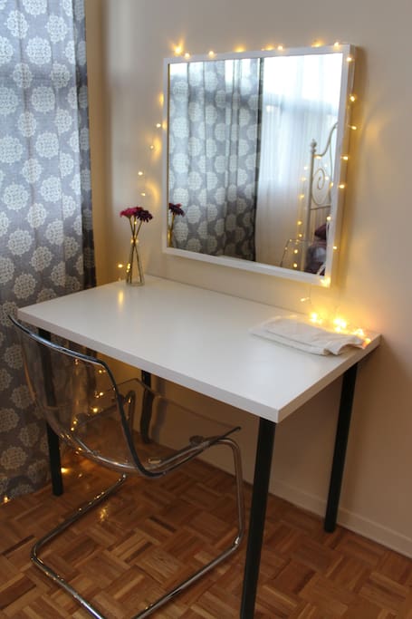 Vanity or you can use as work space.