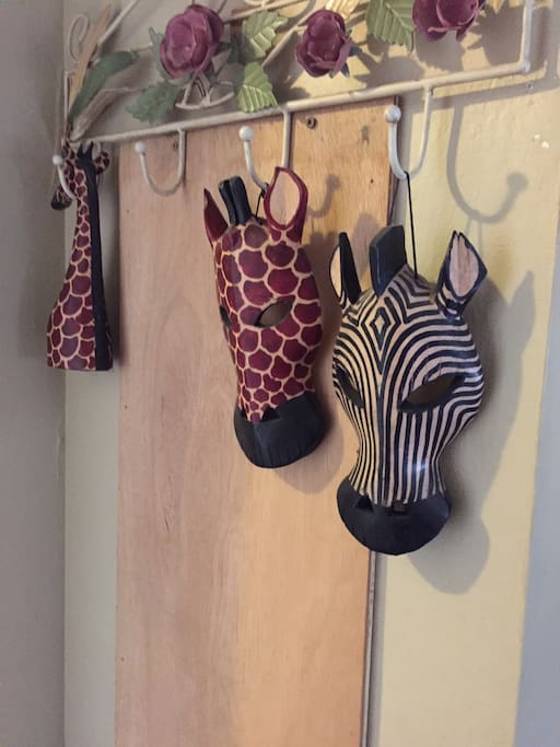 Safari theme in master bedroom.