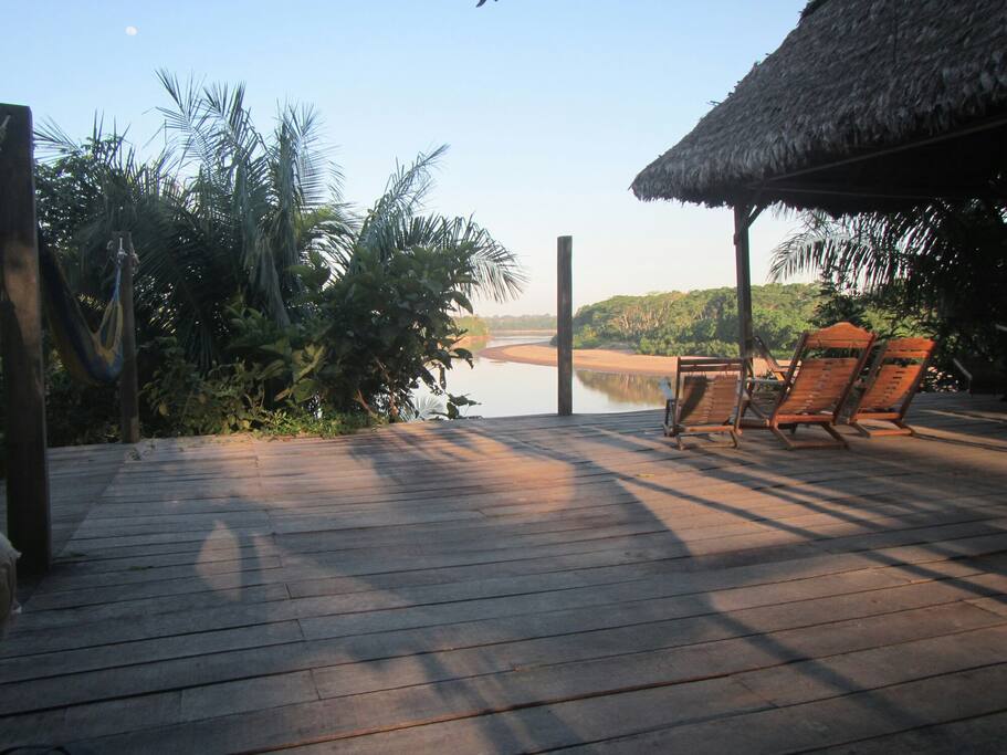 Deck and hammock ( common area )
