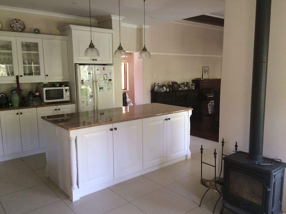 View of kitchen from family room
