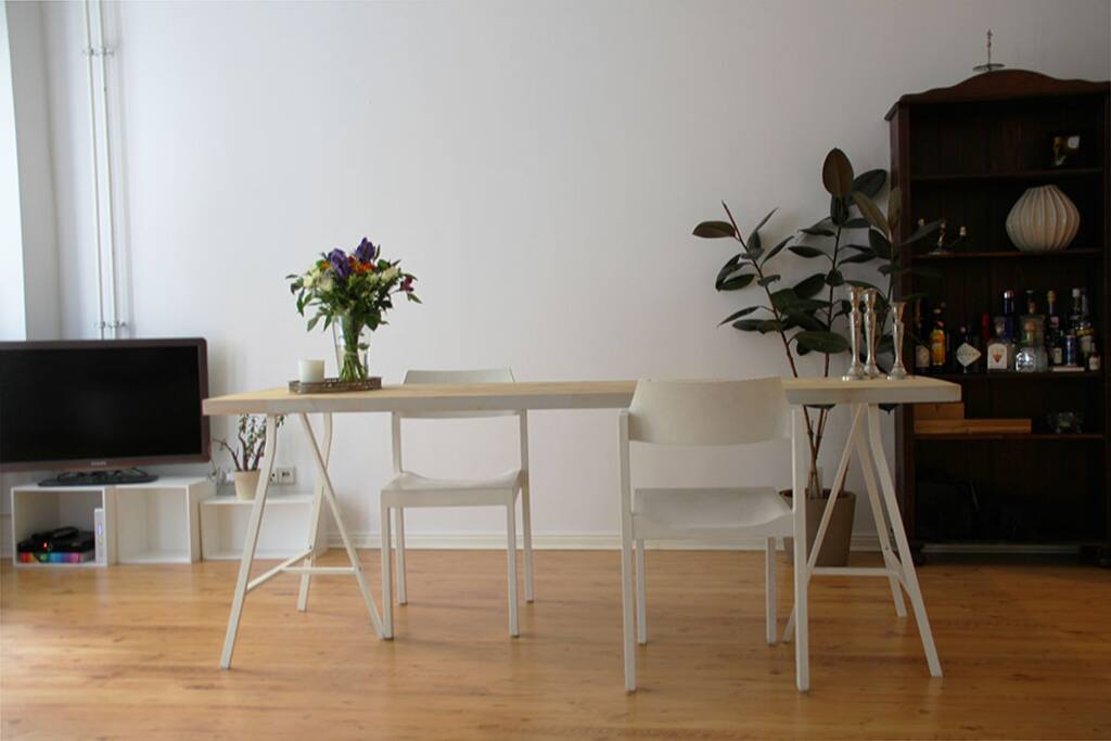 Dinner table in the living room