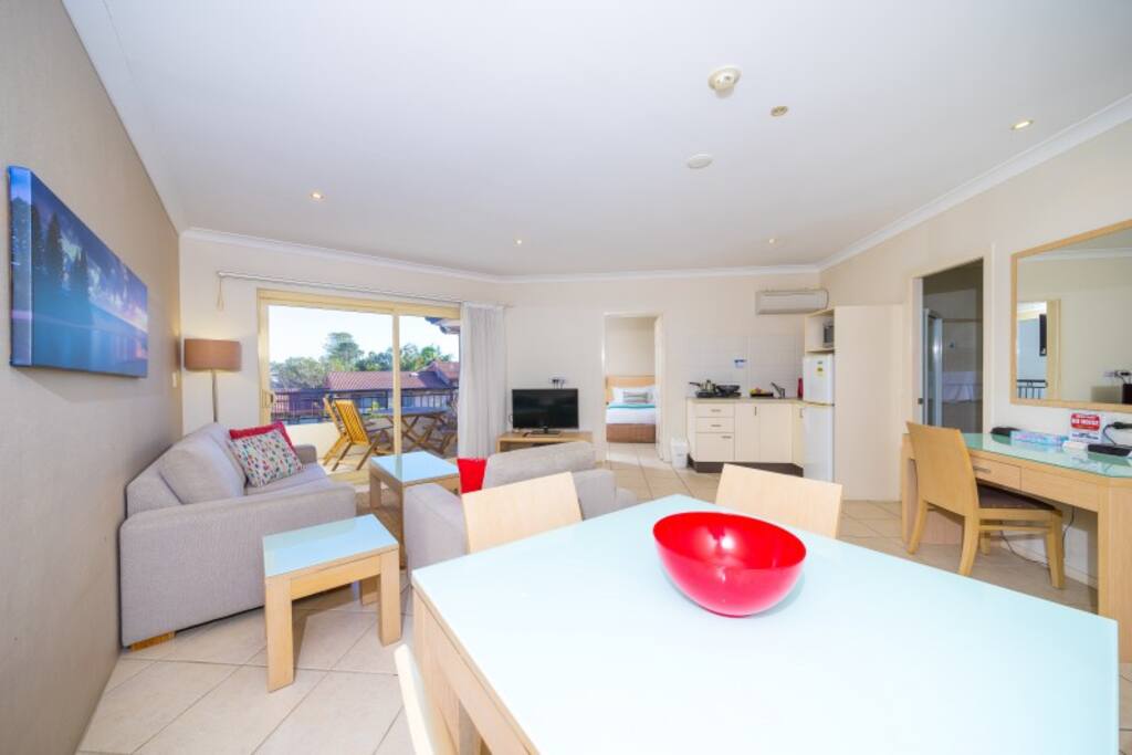 4 seat dining table to enjoy meals at.