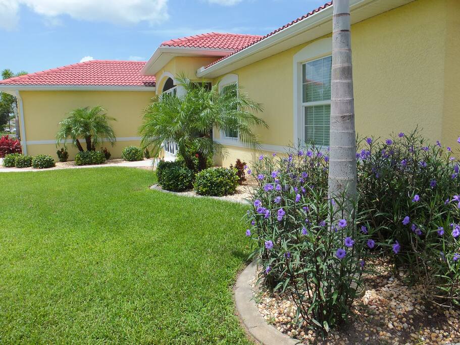 Side view front of the house